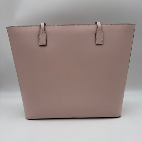 Kate Spade Large Tori Tote Soft Pink Leather Handbag With Dual Handles & Bow - Picture 5 of 12